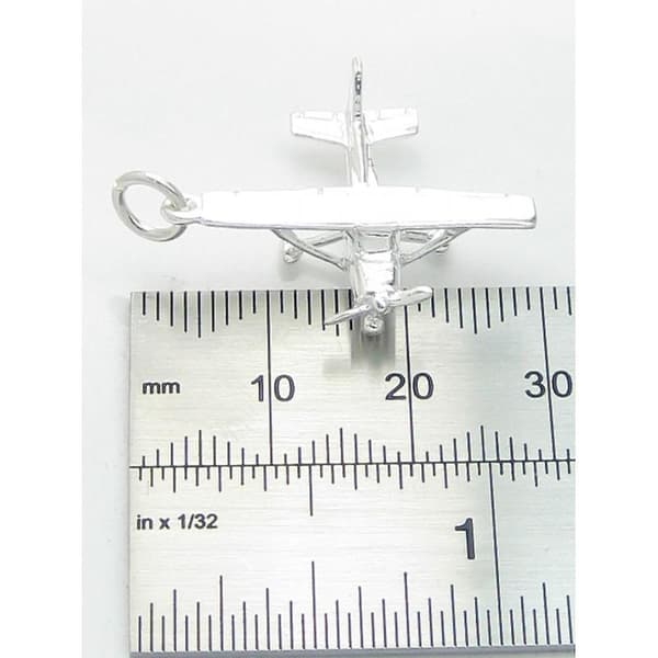 Lätt Flygplan Flygplan Sterling Silver Berlock .925 X 1 Plans Berlocker