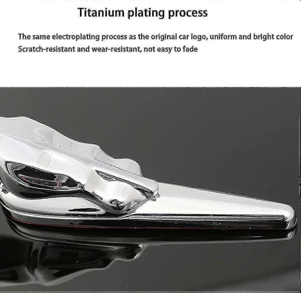 Til Jaguar 3D Emblem Bil Front Kølerfigur Bilpynt Krom Ørne Badge Biltilbehør