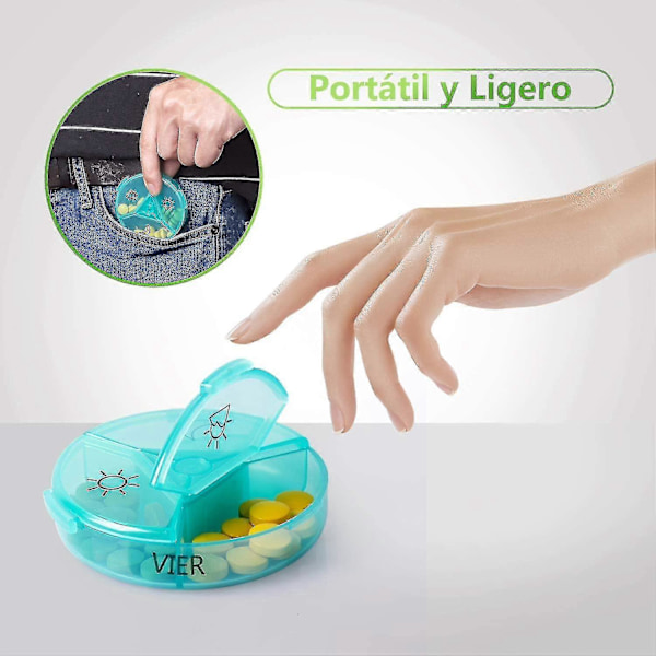 Pillerirasia 7 päivää 3 kertaa päivässä Almi viikoittainen pillerirasia sateenkaari lahjalla