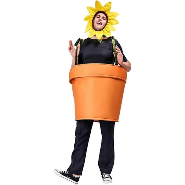 Halloween-kurpitsa-kukkaruukun asu Auringonkukka-asu