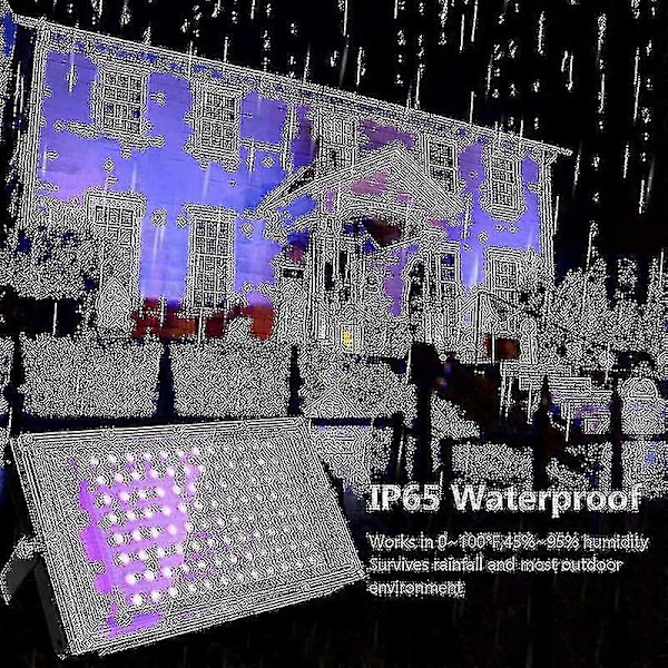 2 stk. 100W UV LED Floodlight Sort Lys IP65 Vandtæt, Ultraviolet LED Lampe, Effektbelysning Til Akvarium, Fest, Neonmaling, Fluorescerende Poster