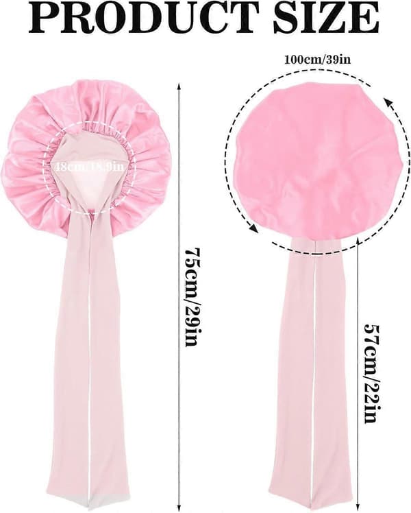 Silke Sovehette for Kvinner - Justerbar Satin Natthette
