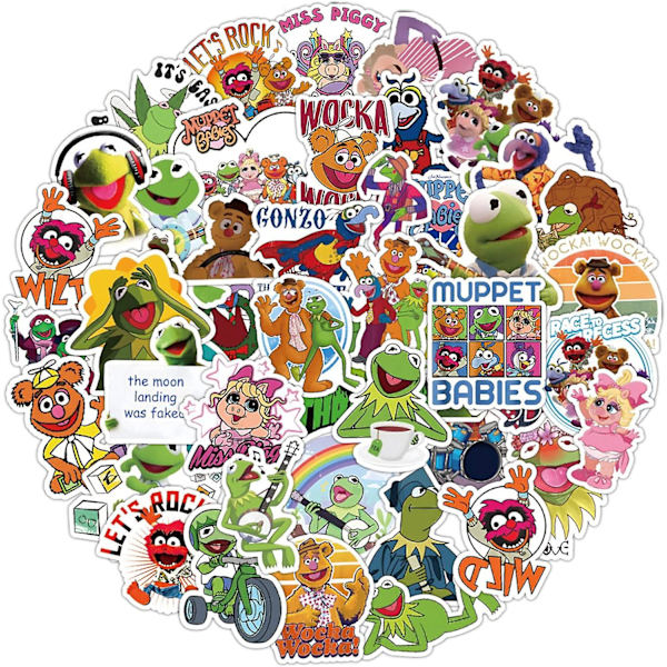 Mupparna Show Stickers Kermit The Frog Stickers 50 st Roliga Meme Djursticker För Barn Laptop, Söt Cartoon Estetisk Vattentät