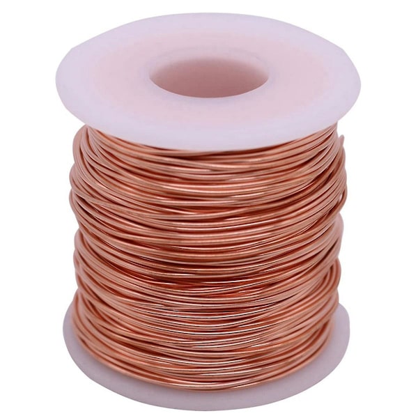 Pehmeä kuparilanka, 16 AWG, 38 metriä, paljas kuparilanka, kiiltävä, 1 punnan kela