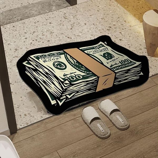 100 Dollarin Seteli Matto - Taiteellinen Rahamatto Sisustukseen