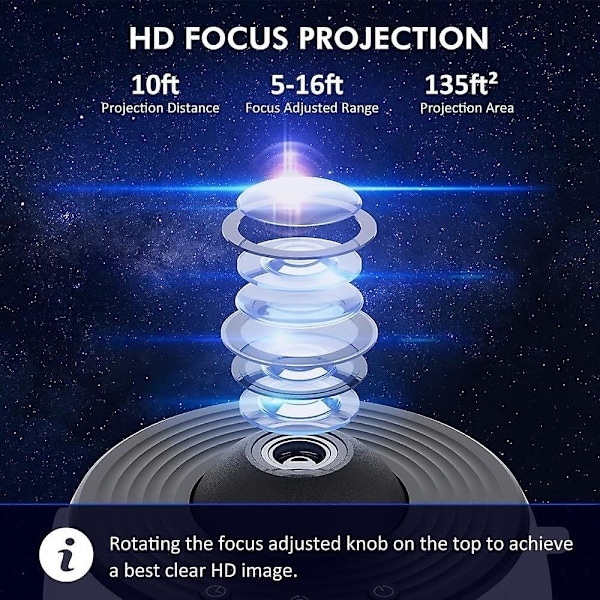 13-i-1 Planetarium Galaxy Stjerneprojektor Nattelys HD Stjerneklar Aurora Projektorlampe for Barn Soverom