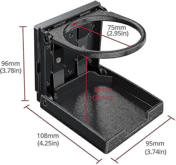 2 stk. Bilkoppholdere, Universal Sammenleggbar Boksholder Flaskeholder Koppholder