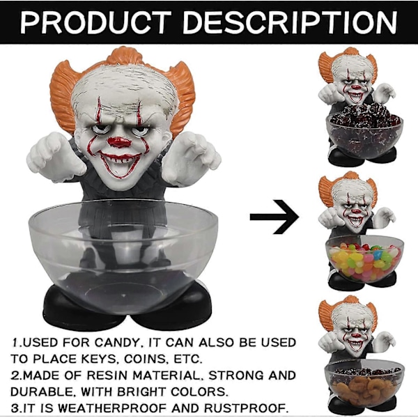 Sunrain Halloween Slikposeholder Gyserfilm Nisser Freddy Krueger Klovn Jason Mareridt Slik