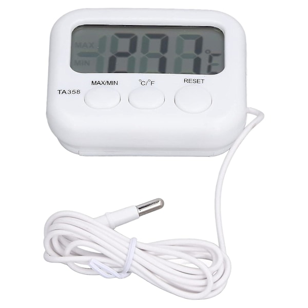 Vanntemperaturmåler, LCD Digital Display Temperaturmålingsverktøy For Fiskedam Akvarium, -40~70