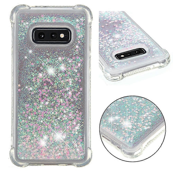Kompatibel med Samsung Galaxy S10e Etui Glitter Flytende Transparent Skinnende Bling Krystallklar Flytende Flytende Sand Deksel TPU Silikon - Lys Pin