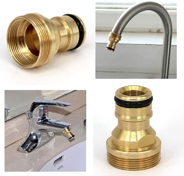 Messing Vandhaneforbindelseshavevandledning Vandhaneforbindelse - 4 Messing Hun-gevind Vandhaneforbindelse Til Vandledning, Gevind Vandhane Adapter
