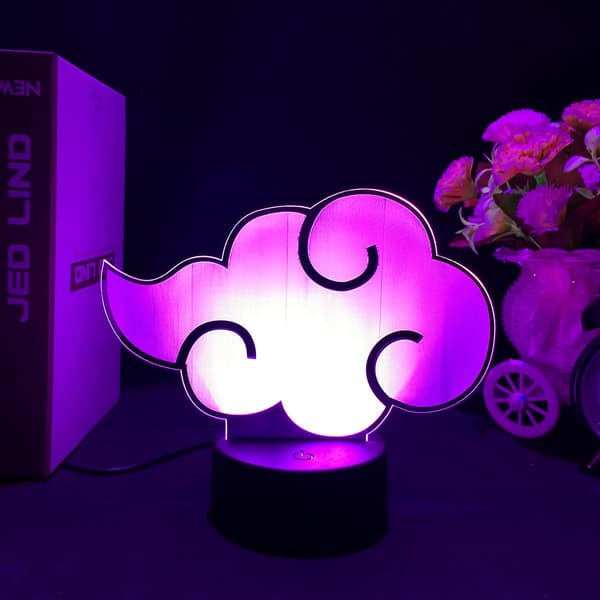 Akatsuki Cloud Anime Lampa 3D Nattlampa för Barn
