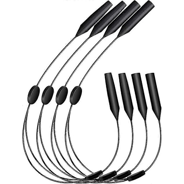 Justerbart glasögonhållare, [4-pack] Universal passform Sportglasögonhållare, Unisex solglasögonband, Skyddsglasögonhållare