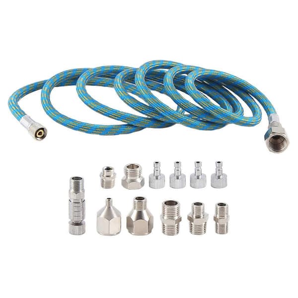 Airbrush Adapterset, snabbkopplingsadapterkit för airbrush, nylonflätad luftslang, för luftkompressor