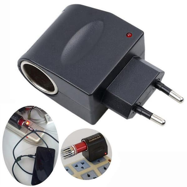 220V AC til 12V DC Stik bil Cigarettænder Socket Konverter hurtig Bil Adapter Fg