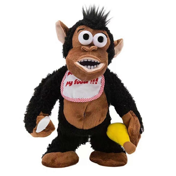 Elektrisk Plys Gorilla Gråd Gorilla Spis Banan Magnetisk Styring Abe Banan Gorilla Sjov Legetøj Interaktiv Plys Legetøj