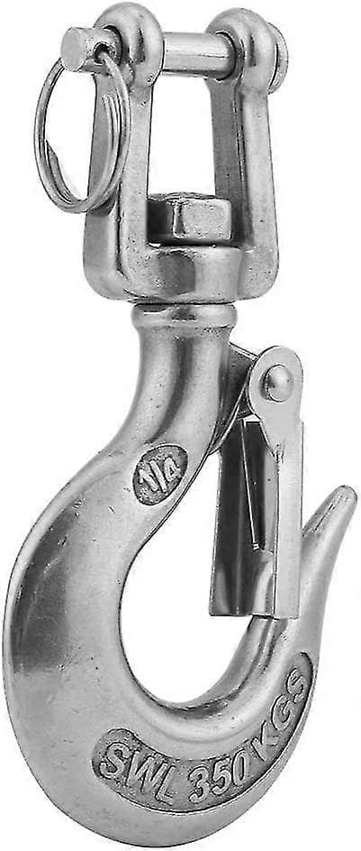 Säkerhetskrokar Vridbara Lyftkrokar Upphängningslyft Vridögla Lyftkedja Snäppkrokar Ingenjörskranar (silver) (1 st)