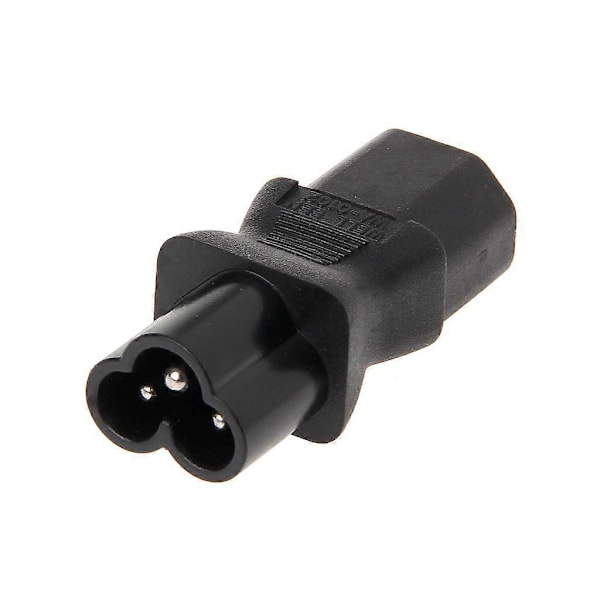 IEC 320 C13 Hona Till C6 Hane 3-Pin Klöverblad Kontakt Konverterare AC Strömadapter