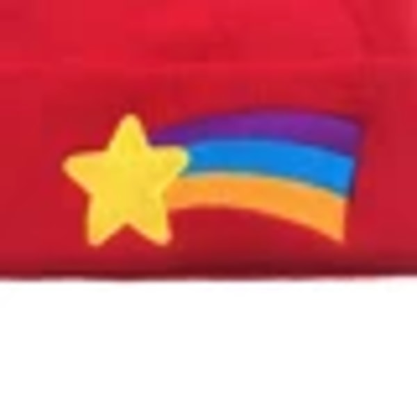 Vinter Gravity Falls Samma Unisex Stickning Regnbåge Beanies Män Kvinnor Håll Varm Vindtät Hästsvans Kalla Mössor Kort Stycke W80