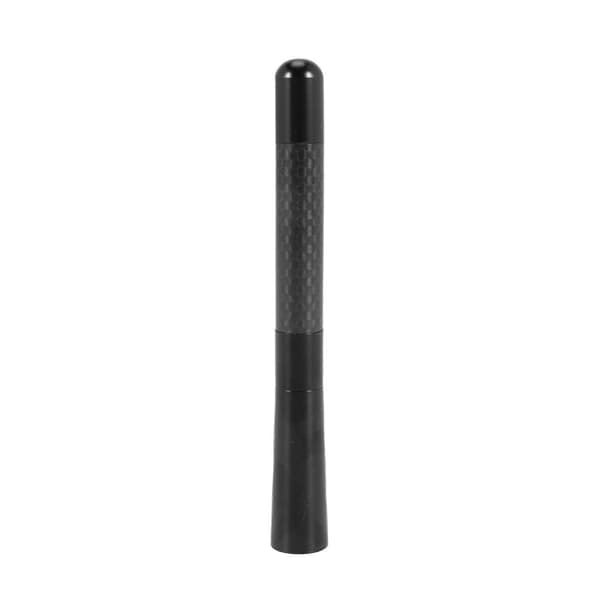 Universal 5 tommer 120 mm Sort Antenne Kulfiber Printer Kort-på Bilradio AM/FM Antenne + Adapter