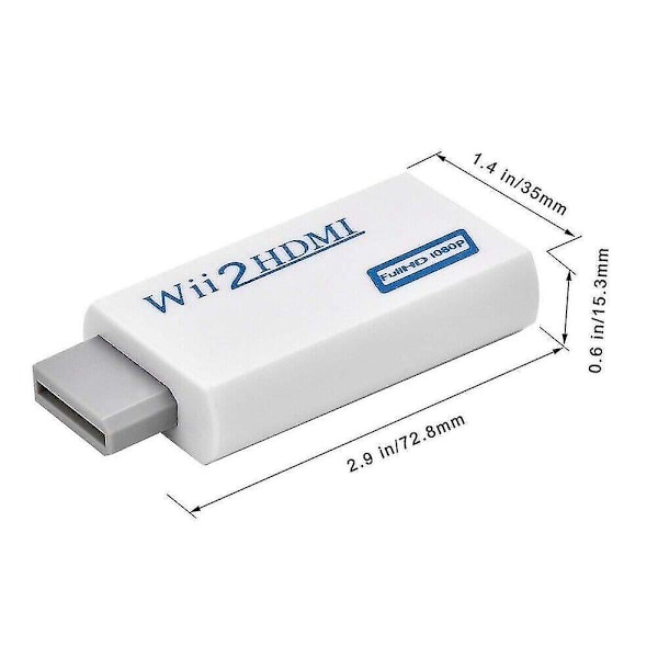 Wii HDMI-muunninsovitin 1,5 m:n nopealla muuntokaapelilla