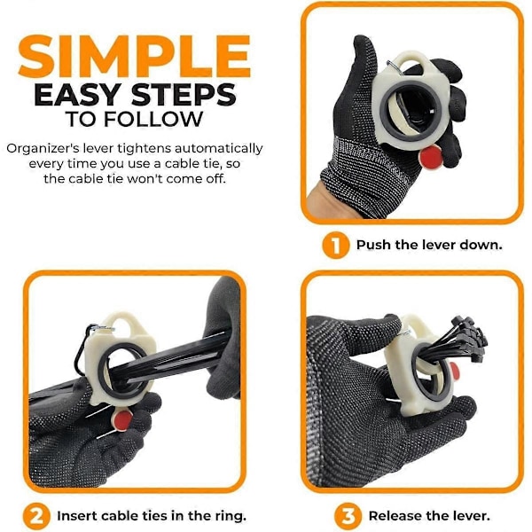 Zip Tie Organizer Automatisk Holder til Kabelbinder