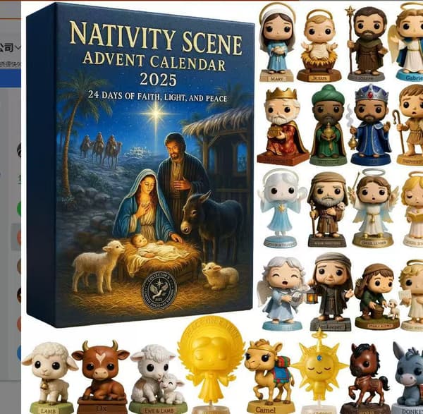 Julkalender 2025 Julscen Tema Adventskalender Överraskningspresent Blind Box