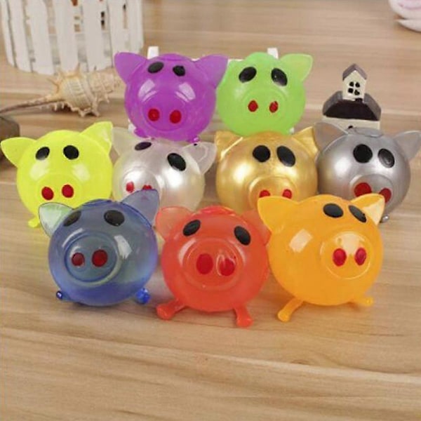 1 stk Tegneserie Luftventil Svin Blød Kawaii Jello Svin Anti Stress Splat Vand Svin