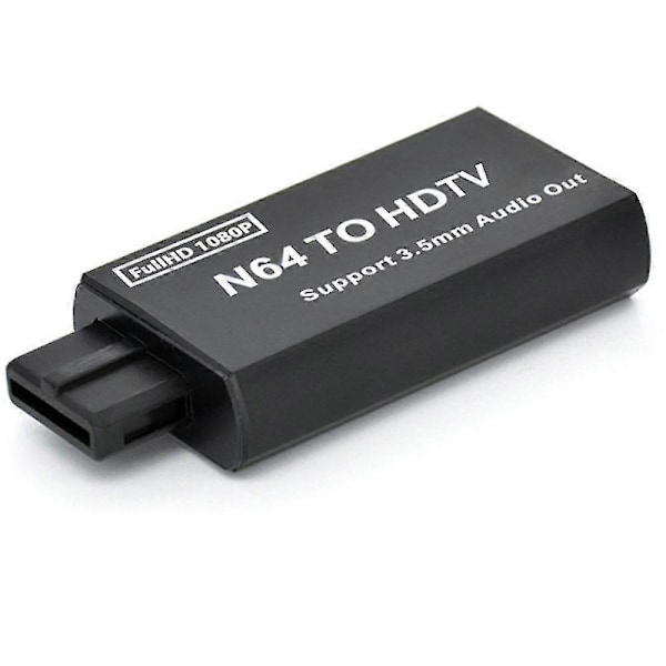 N64 til HDMI Konverter HD 1080P Spilkonsol N64 til HD TV Adapter Plug and Play til N64/SNES/NGC/SFC med 3,5 mm Lydoutput