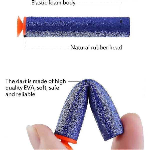 100 stk. 7,2 cm Sugekopp Dart Refill Kuler Skum Piler Tilbehør For Nerf N-strike Elite Serien (sugekopp)