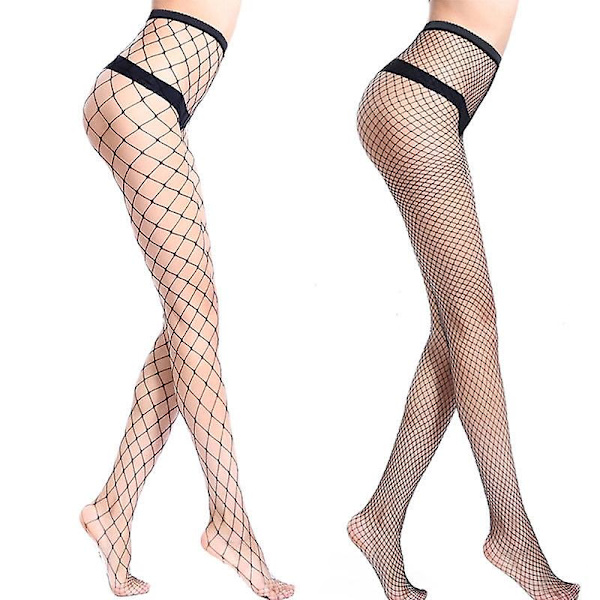 4-pack Plus Size Fisknätstrumpor, Svarta Fisknät Strumpbyxor Lår Strumpbyxor Stretch Anti Hook Strumpbyxor
