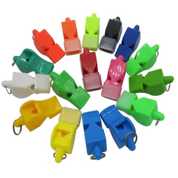 50 Pcs Non-nuclear Professional Referee Whistle Fox Whistle Plastic Life-saving Whistle For Game