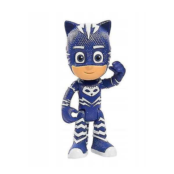 3-pak PJ Masks Pyjamasheltefigurer Bløde Leder Kattepojken Ugle og Gecko