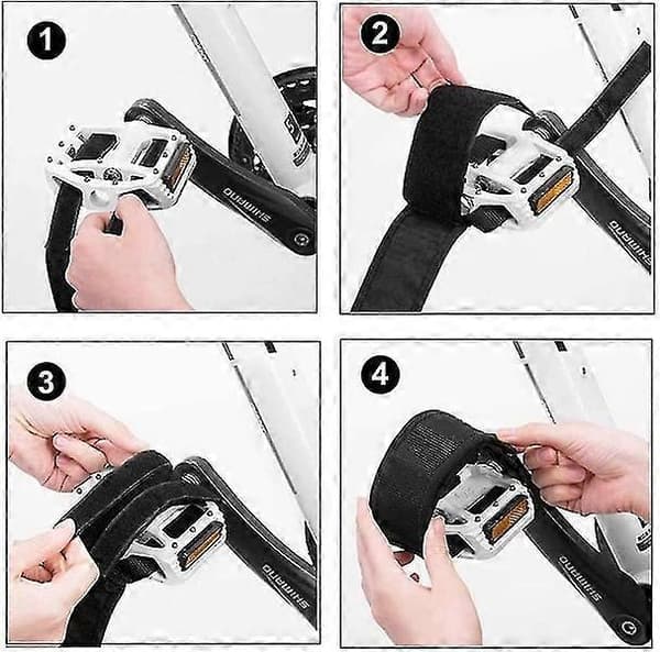 Cykelstropper Pedal (4 stk), 2 par cykelpedalstropper Pedal Toe Clips Stropper Tape An