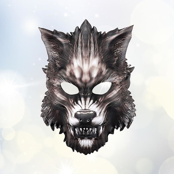 Fotogåva Halloween-masker Läskiga Halloween-vargmasker Djurmasker Vargdräkt Barn