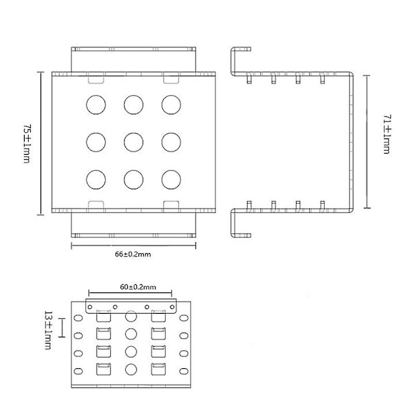 4-Bays 3,5 Tommer til 2,5 Tommer Harddisk Intern Monteringsadapterbeslag Aluminium Legering Mobil Holder