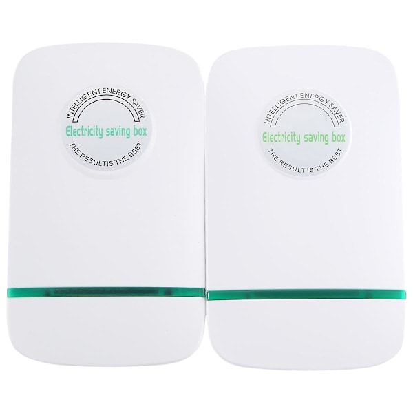 2 stk 90v-250v Stop Watt Energibesparende Enhet Strømsparende Enhet For Hjem Kontor Marked Med EU-Plugg