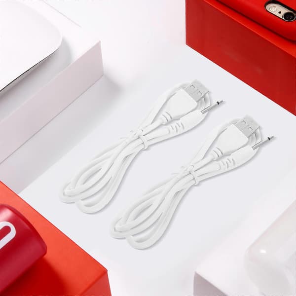 2 stk DC-ladekabel 2,5 mm DC til USB-konverter Instrument USB-laderkabel