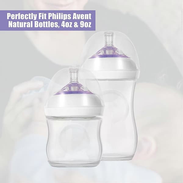 4 KPL Vauvan Tutin Pullon Korkin Vaihtokansi Philips Avent Natural -pulloihin 4oz &