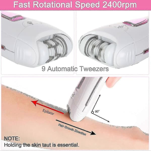 Genopladelig epilator til fjernelse af ansigtshår