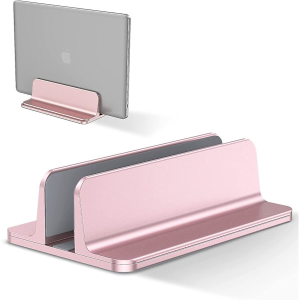 Vertikal Laptop Stativ, justerbar i aluminium - Rosa