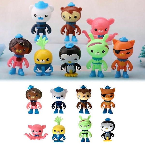 Octonauts Figurer 8st/set - Octo Crew Pack Playset Actionfigur Dockleksak för Barn