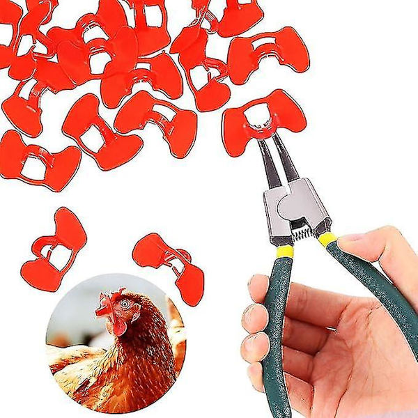 Julklappskycklingglasögon, 100 stycken Anti-peck-glasögon, Plastkycklingglasögon, För bakgårdsfjäderfäuppfödning