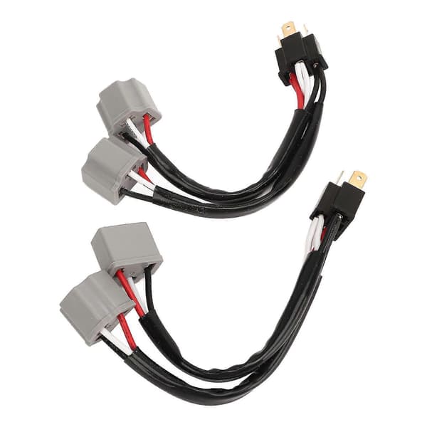 2 stk. 9003 H4 Forlygte Ledningsnet Adapter Han til Hun 2-vejs Splitter til Lastbil Pickup LED Lys