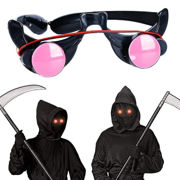 LED-valolasit Hauskat Punaiset Silmät Halloween Cosplay-tarvikkeet Juhlat