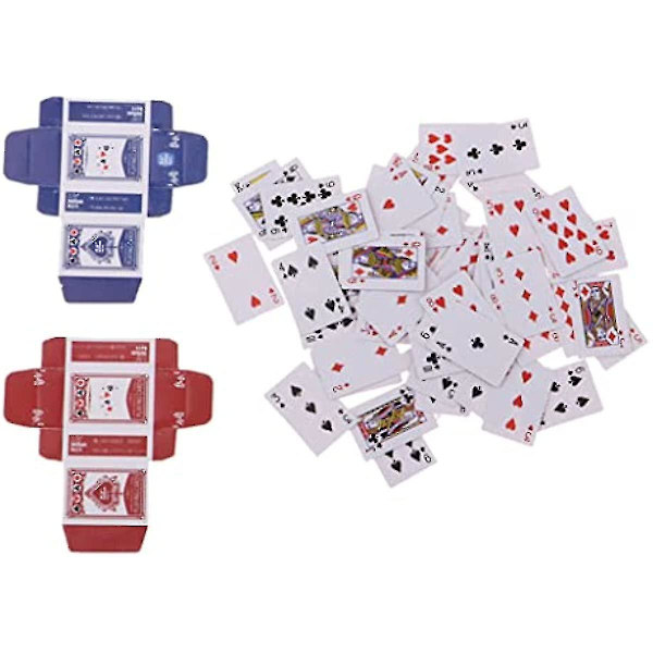 1 sæt Miniature Spillekort Dukkehuse Poker Dukkehuse Dekoration Dukkehuse Tilbehør Dekoration Til Dukkehuse Dukkehuse Dekoration Julepynt