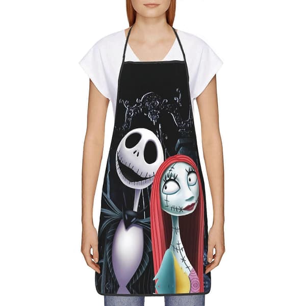Nightmare Before Christmas Kjøkken Forklær Justerbart Vanntett Forkle Bib Forkle For Menn Kvinner Kokk