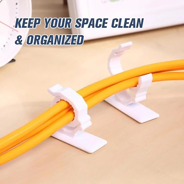 Finisher Wire Clamp - Itseliimautuva johdonjärjestäjä kaapeliklipsipidike 4 kpl