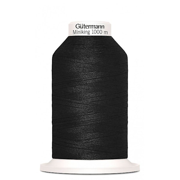 Gutermann Miniking Overlocker Thread 1000m  000 Black - each