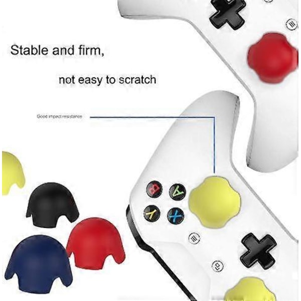 PS5/Xbox joystick stabilisator PS/PS4 spelkontroll joystick silikon stabilisator Xbox stabilitetsbeskyddare, 1 par, röd